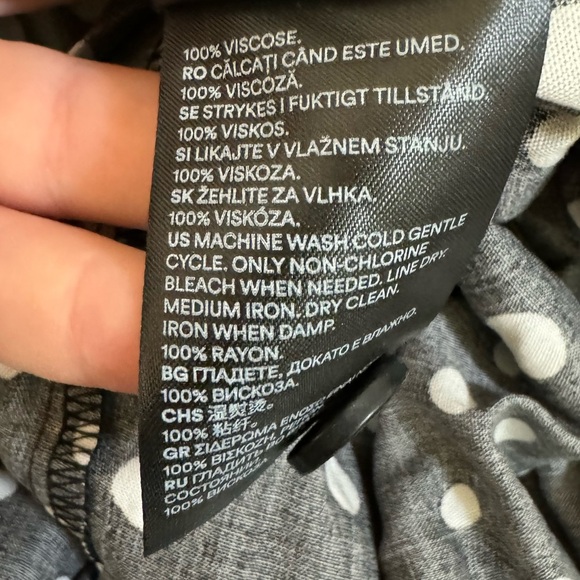 MONKL Pin-Up Polka Dot 90s Style Button Up Collared Midi Dress - Picture 4 of 4